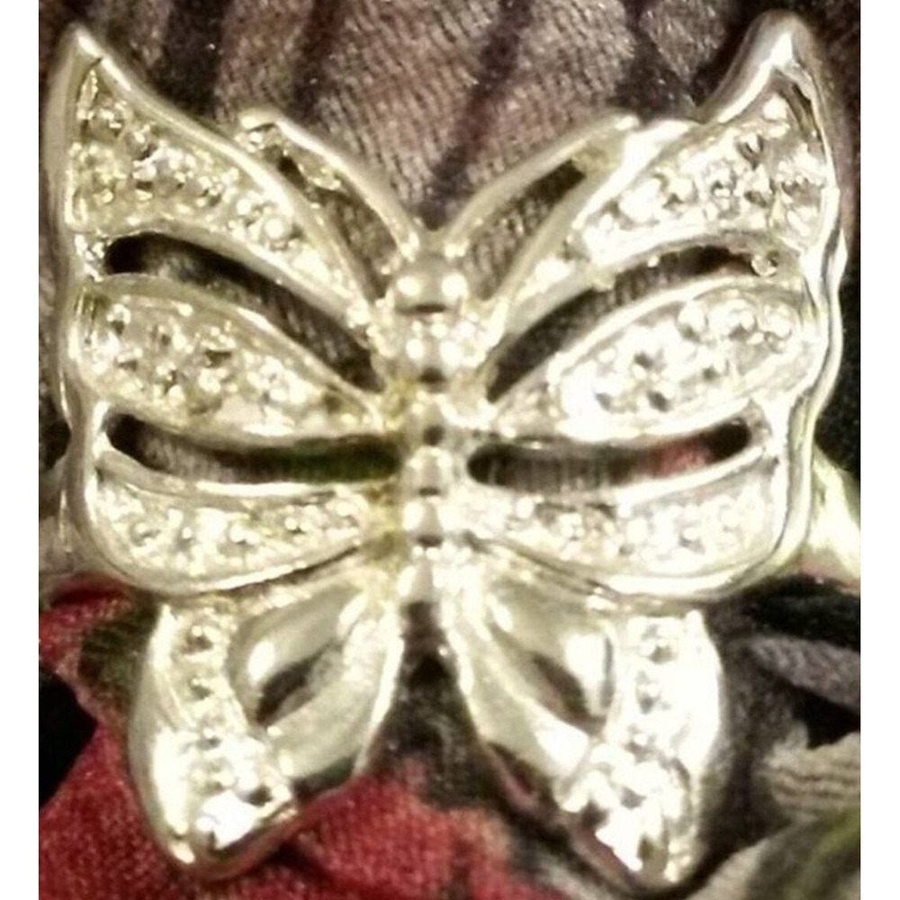 New 925 Sterling‎ Silver Plated Butterfly Ring New Size 7.5 Fashion Jewelry
